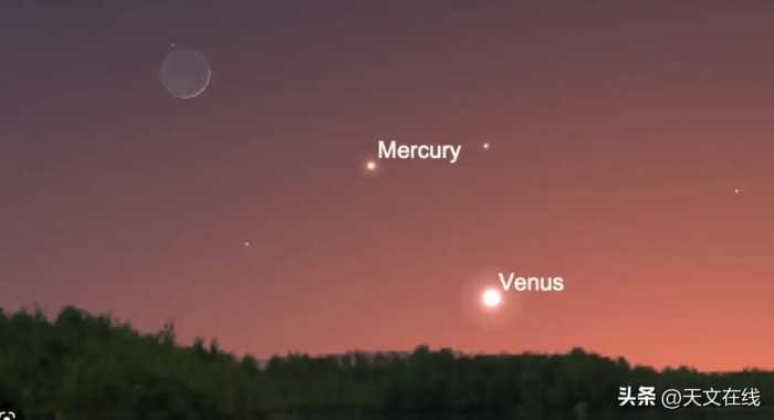 先睹为快！2022年12月8日傍晚，金星水星闪耀夜空